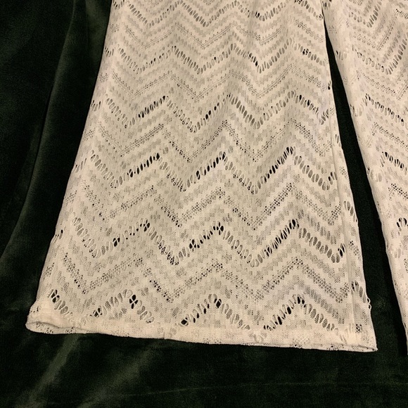 White beach cover up palazzo pants - Picture 2 of 6